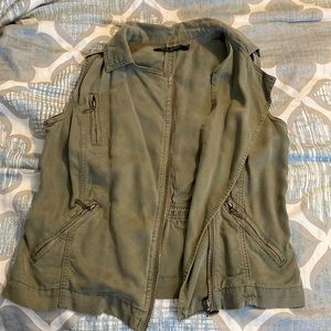 Olive green vest